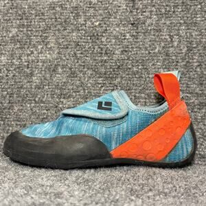 Black Diamond Kids Momentum Rock Climbing Shoes Blue Orange Velcro Size 2 Youth